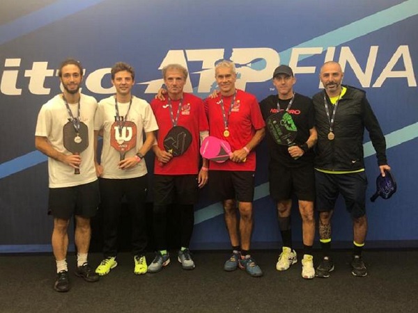 premiazione torneo di doppio maschile - livello principiante ai Campionati di pickleball